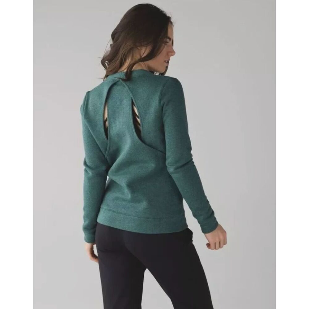 Lululemon go Endeavor Fleece Long Sleeve Pullover Sweatshirt Size 10 flawed g40